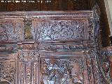 Catedral de Jan. Coro. San Jorge. Relieve sobre la talla principal