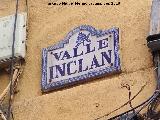 Calle Valle Inclán. Placa