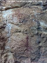 Pinturas rupestres del Abrigo del Rajón. Panel de cruciformes
