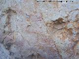 Pinturas rupestres del Frontón III. Restos de pinturas