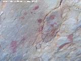 Pinturas rupestres del Frontón III. Puntos