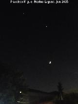 Luna. Júpiter, Venus y la Luna. Los Villares - Jaén