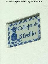 Callejón de San Cecilio. Placa