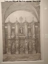 Museo de la Fundación Rodríguez Acosta. Tumba de Julio II 1554 grabado de Pietro de Nobile y Antonio Salamanca