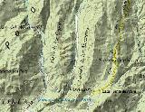 Cuerda de los Alcañetes. Mapa