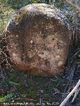 Cerro de las Gateras. Piedra con inscripción
