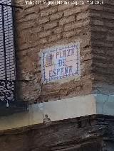 Plaza de España. Placa