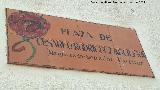 Plaza de Cesario Rodríguez Aguilera. Placa