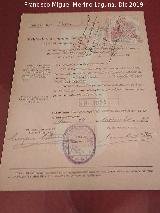 1923. Expediente de matriculaci�n del Hispano Suiza J-1055 en Jimena 1923. Archivo Hist�rico Provincial