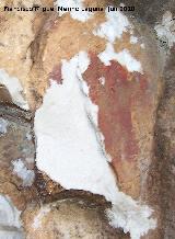 Pinturas rupestres de la Cueva de los Soles Abside VIII. Resto de figura dañada por el expolio