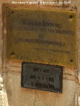 Busto de Andrés de Vandelvira. Placas