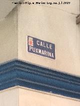 Calle Puxmarina. Placa