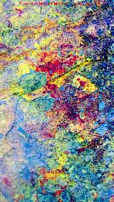 Pinturas rupestres de la Raspa de Piedra Redonda IV. Tratada con Dstretch
