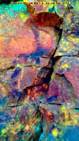 Pinturas rupestres del Arroyo del Batán. Tratada con Dstretch