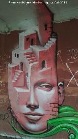 Graffiti de la Cabeza con Escaleras. 