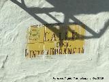 Calle Pintor Orbaneja. Placa