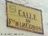Calle Francisco de los Cobos. Placa