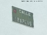 Calle Trapero. Placa
