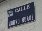 Calle Horno Mu�oz. Placa