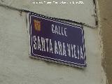 Calle Santa Ana Vieja. Placa