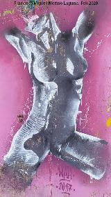 Grafiti de WAH Desnudo de la Cruz. 