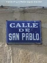 Calle San Pablo. Placa antigua