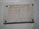 Casa de Ricardo García Requena. Placa