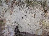 Castillo de la Peña. Aljibe. Estuco del vano derecho