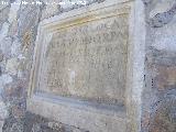 Pilar de Cánava. Inscripción