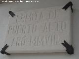 Ermita de la Virgen de los Ángeles. Placa