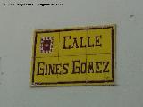 Calle Gins Gmez. Placa