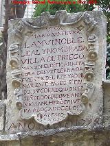 Fuente de la Salud. Inscripción