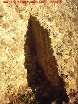 Puerta del Viento. Arranque de la muralla en la Picha del Moro