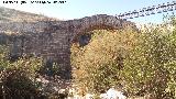Puente medieval El Pontón. El Pontón y al fondo el viaducto