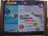 Pantano del Jándula. Cartel contra el mejillón cebra