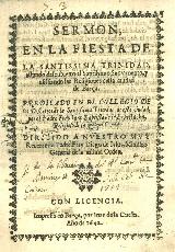 Historia de Baeza. Sermón en la Santísima Trinidad 1642