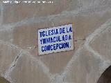 Hospital de la Inmaculada Concepción. Placa