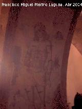 Iglesia de la Santa Cruz. Fresco del martirio de San Sebastián