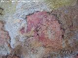 Pinturas rupestres de la Peña del Gorrión IIa. Restos de pintura