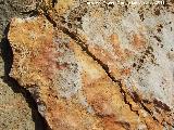 Pinturas rupestres de la Peña del Gorrión VII. Manchas superiores