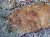 Pinturas rupestres de la Peña del Gorrión VII. Primer zooformo seguido por los otros dos