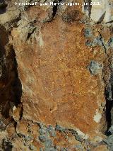 Pinturas rupestres de la Peña del Gorrión III. Figura reticulada