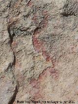 Pinturas rupestres de la Peña del Gorrión VIII. Restos