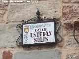 Calle Esteban Solís. Placa