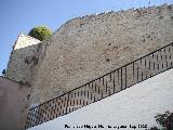 Castillo de las Águilas. Torreón rectangular y muralla