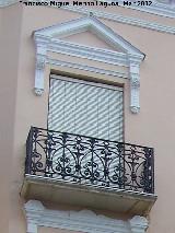 Casa de la Calle del Carmen nº 21. Balcón del segundo piso