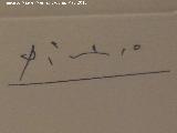 Pablo Ruiz Picasso. Firma de Picasso. Museo Provincial de Jaén