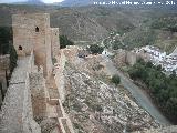 Murallas de Antequera. Continuación de las murallas del Alcázar con las de la Medina