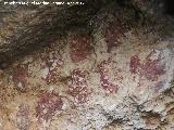 Pinturas rupestres del Abrigo de la Peña Grajera Grupo IV. Detalle