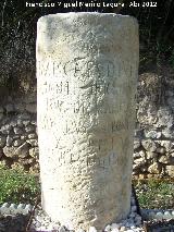 Centro de Interpretación de La Caminería. Miliario romano de Adriano